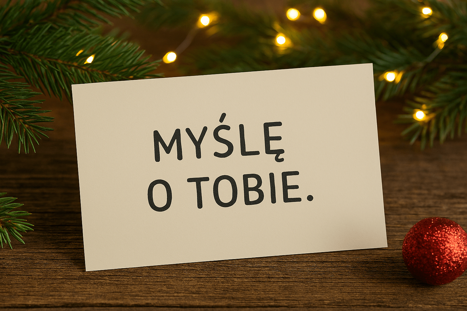 4 grudnia – Krótka wiadomość w ciągu dnia: „Myślę o Tobie.”